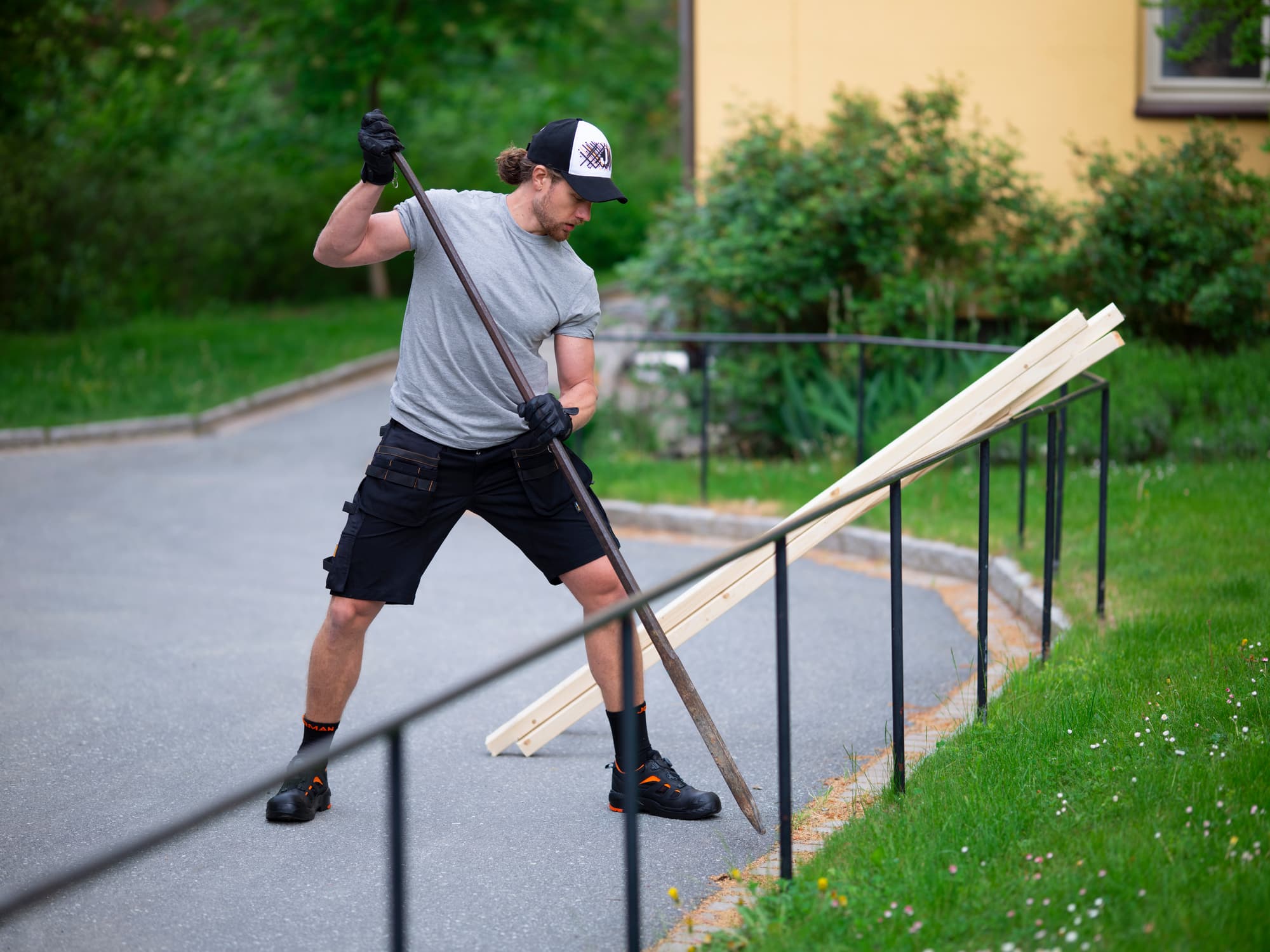 Håndverksshorts stretchpanel