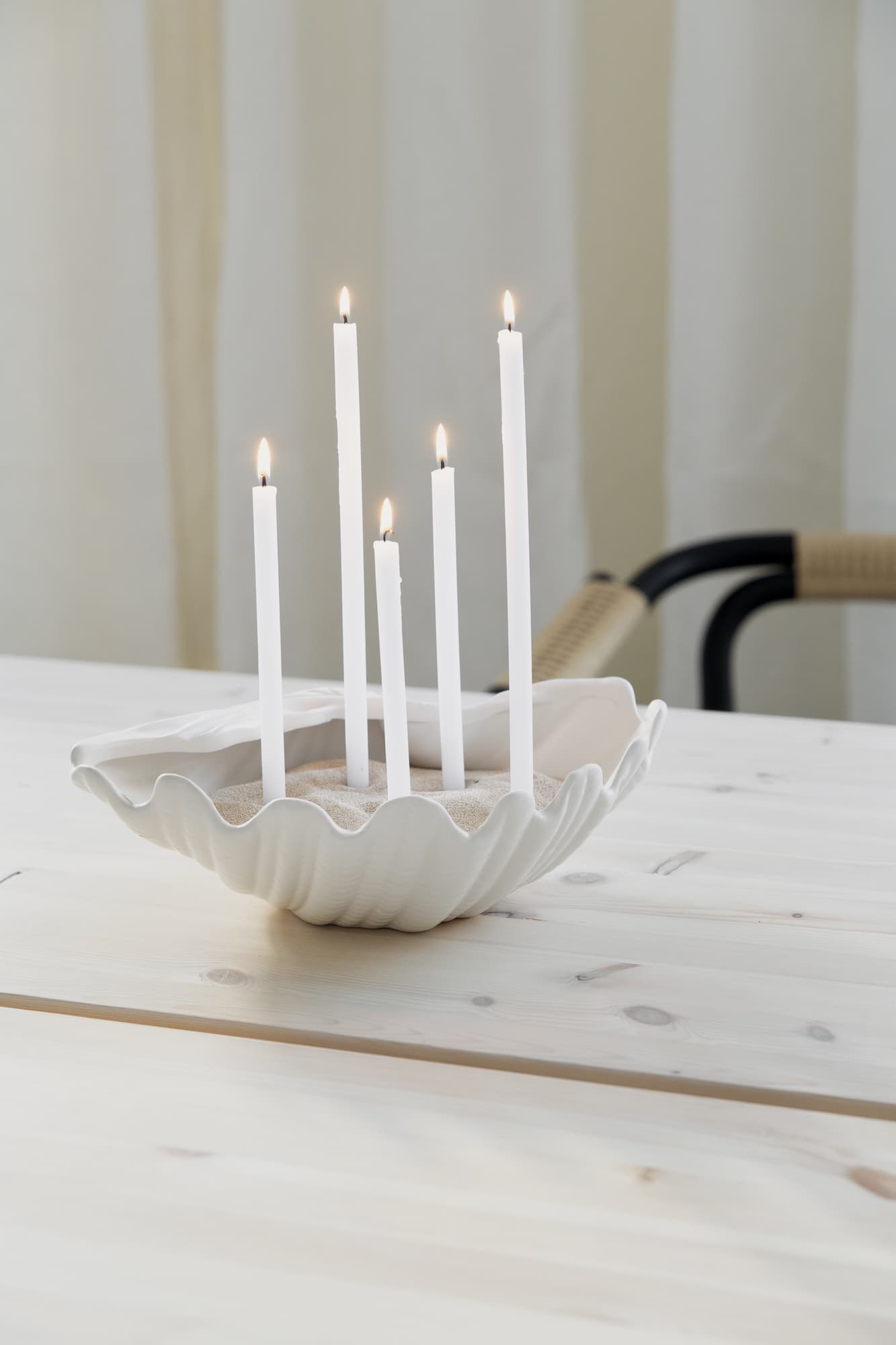 Skål Shell L, Hvit – bilde 3