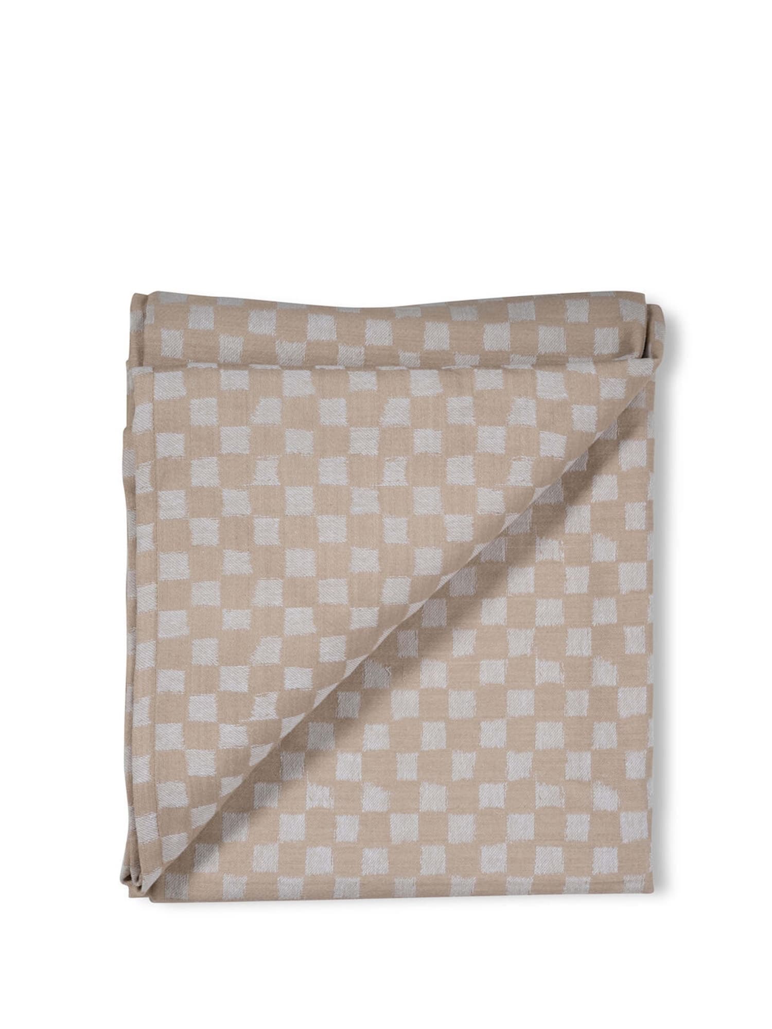 Bomullsduk Checki, Beige – bilde 1