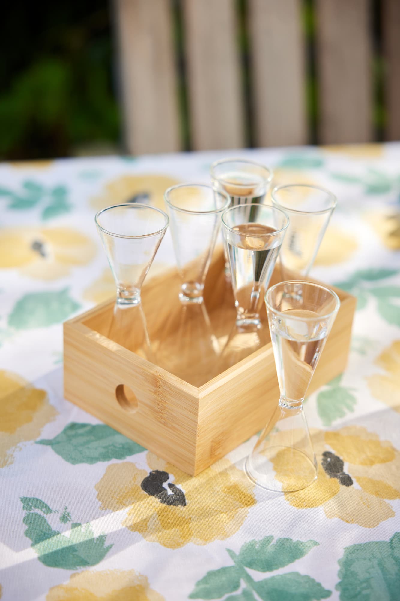 Nature snapsglass i bambusboks, 6-pk. – bilde 3