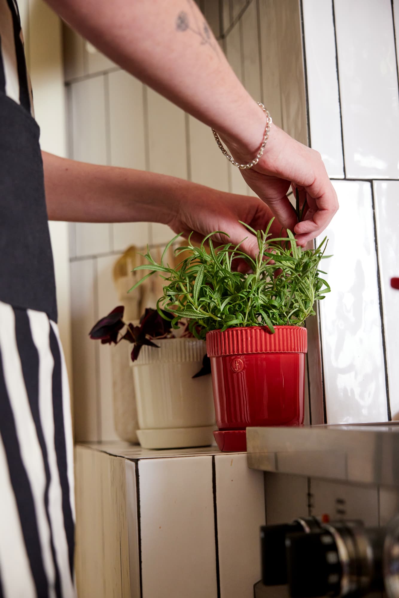 Aron Forkle Med Grillvott, Svart/Hvit – bilde 4