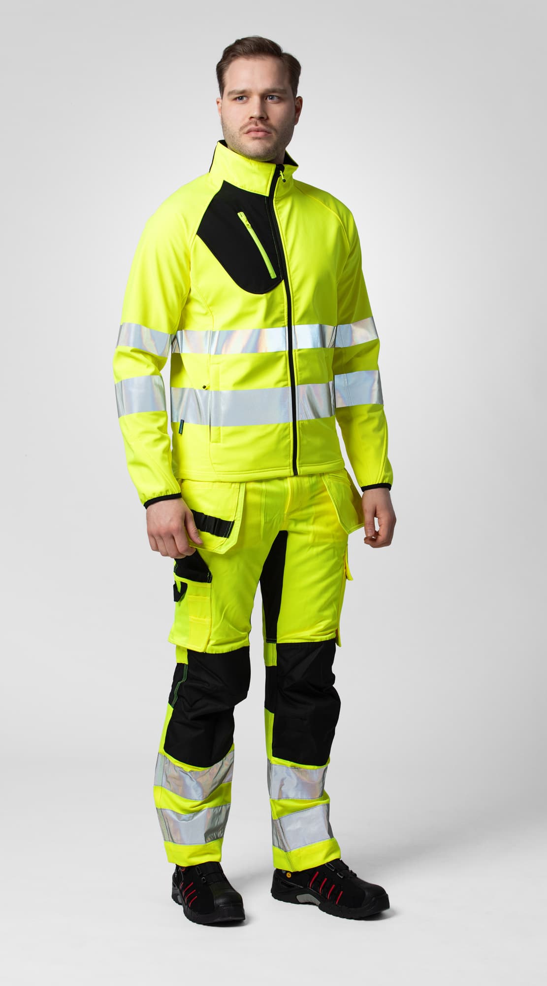 6432 Softshelljakke EN ISO 20471 Kl 3/2
