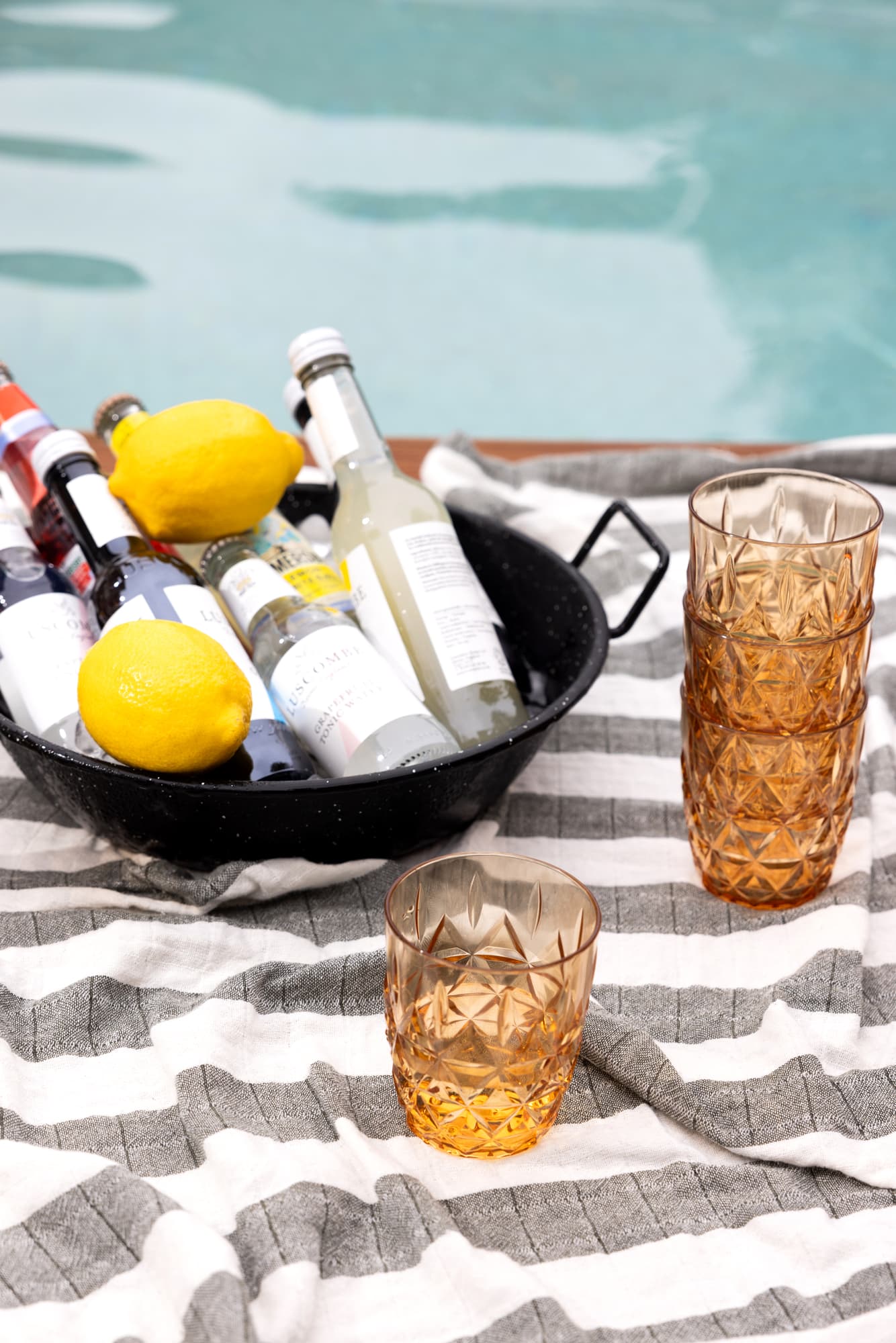 Piknik Juni vannglass, 4-pk.