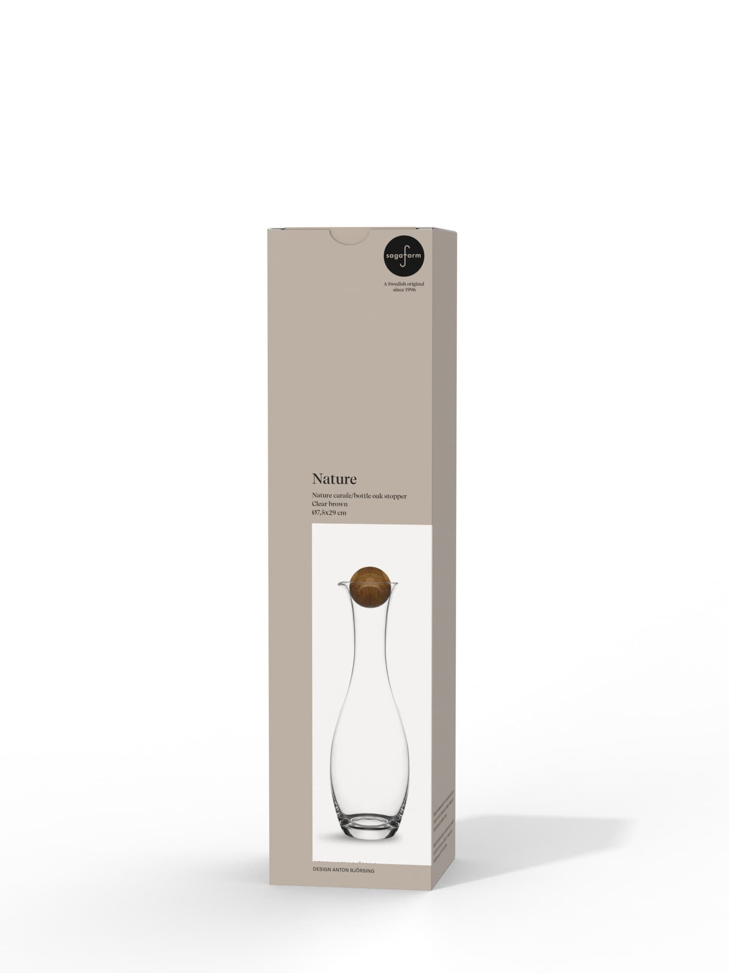 Nature karaffel/flaske med eikekork – bilde 3