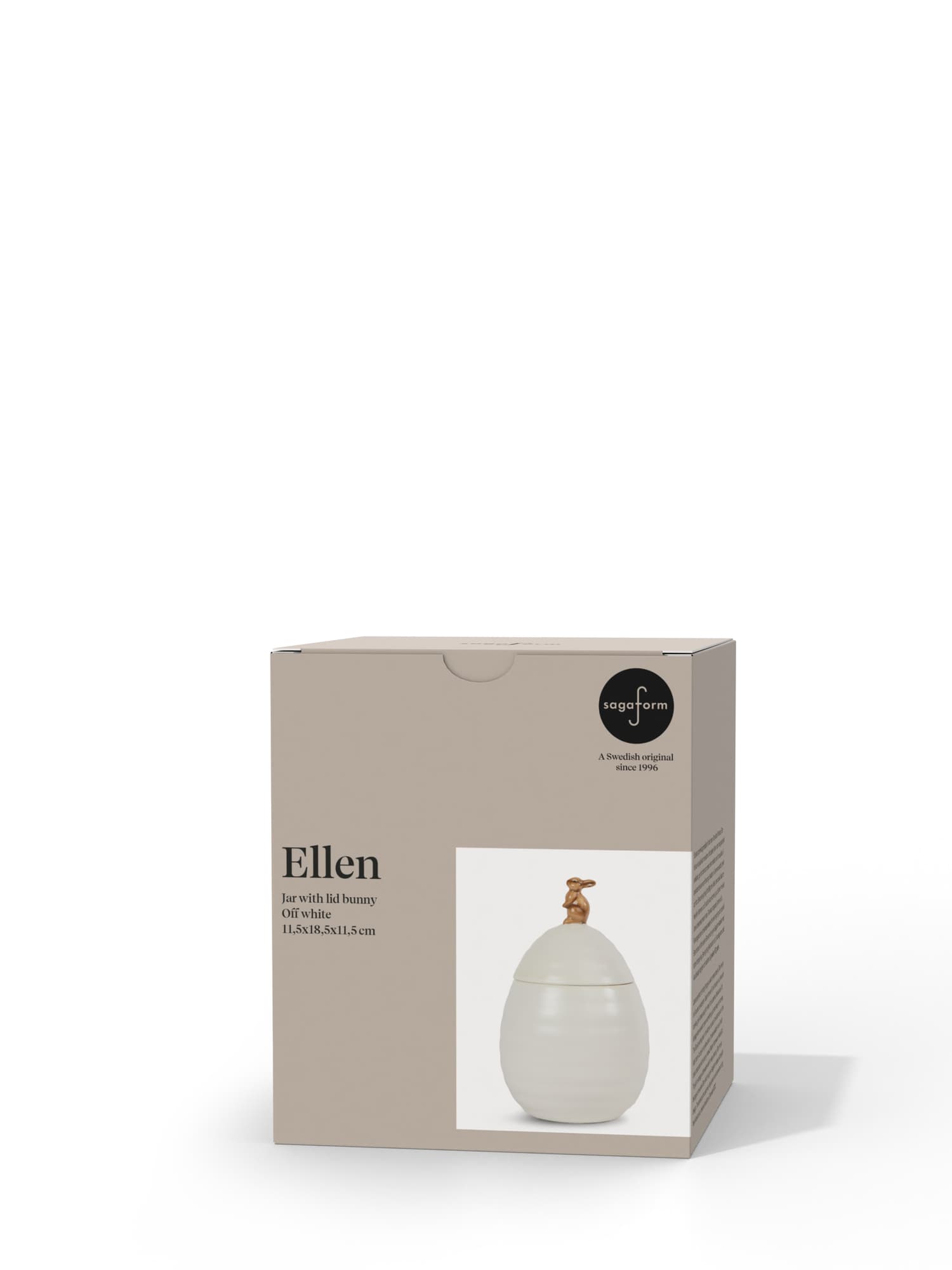 Ellen krukke med lokk, hare – bilde 5