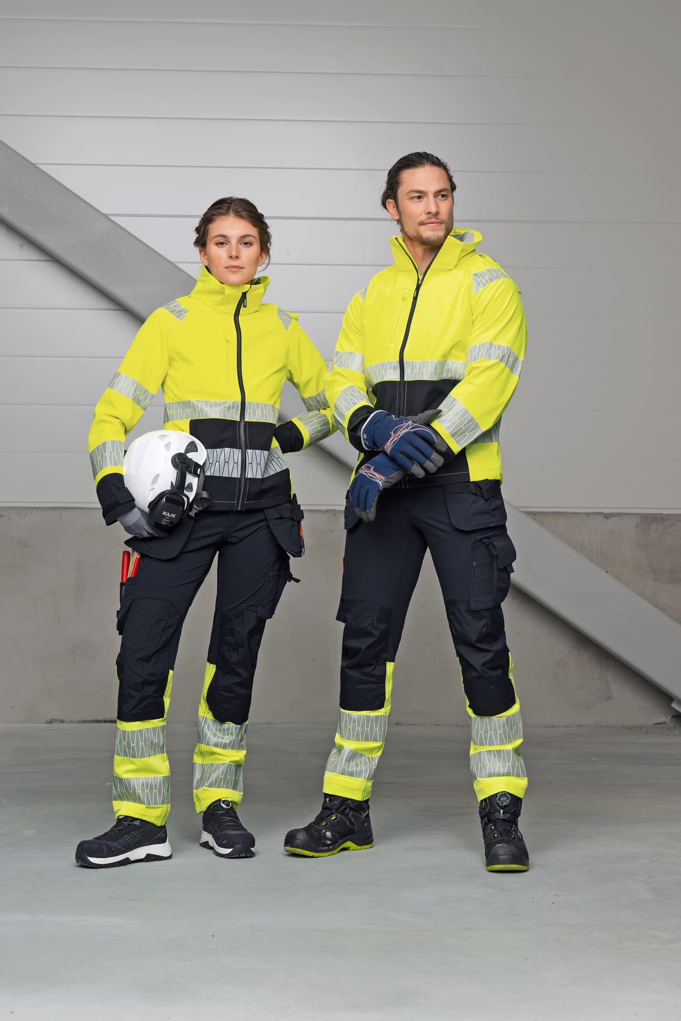 Womens Craftsman Trousers stretch Hi-Vis – bilde 3