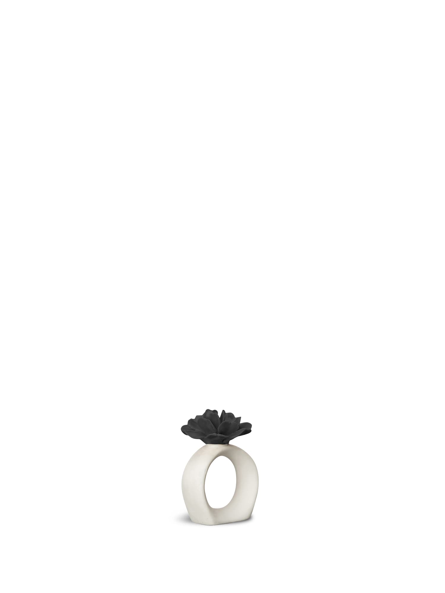 Serviettring Water Lily, Hvit/svart – bilde 1