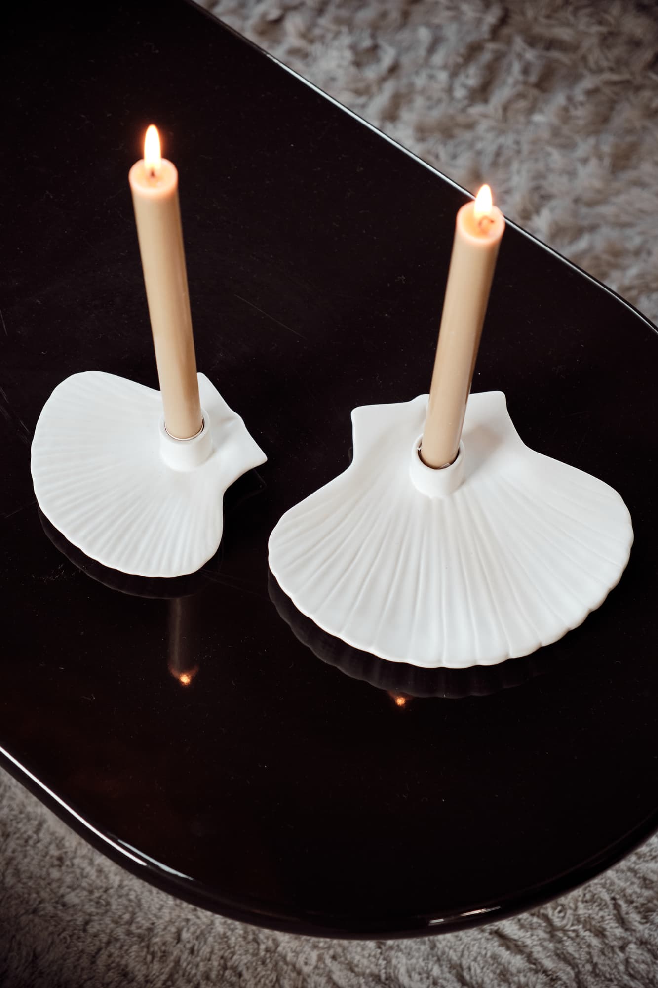 Lysestake Shell M, Hvit – bilde 4