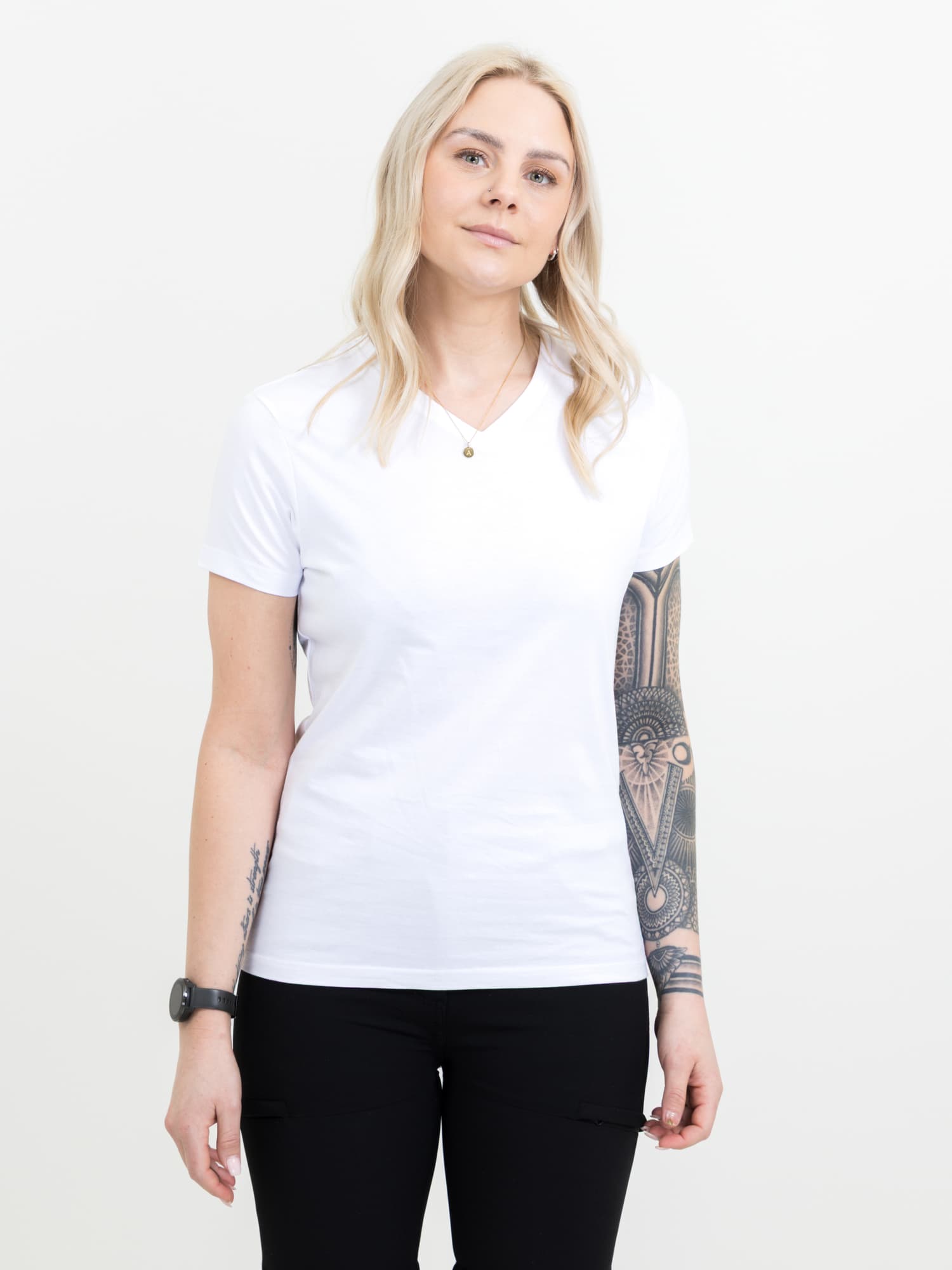 Heavy V-neck T-shirt ladies – bilde 4
