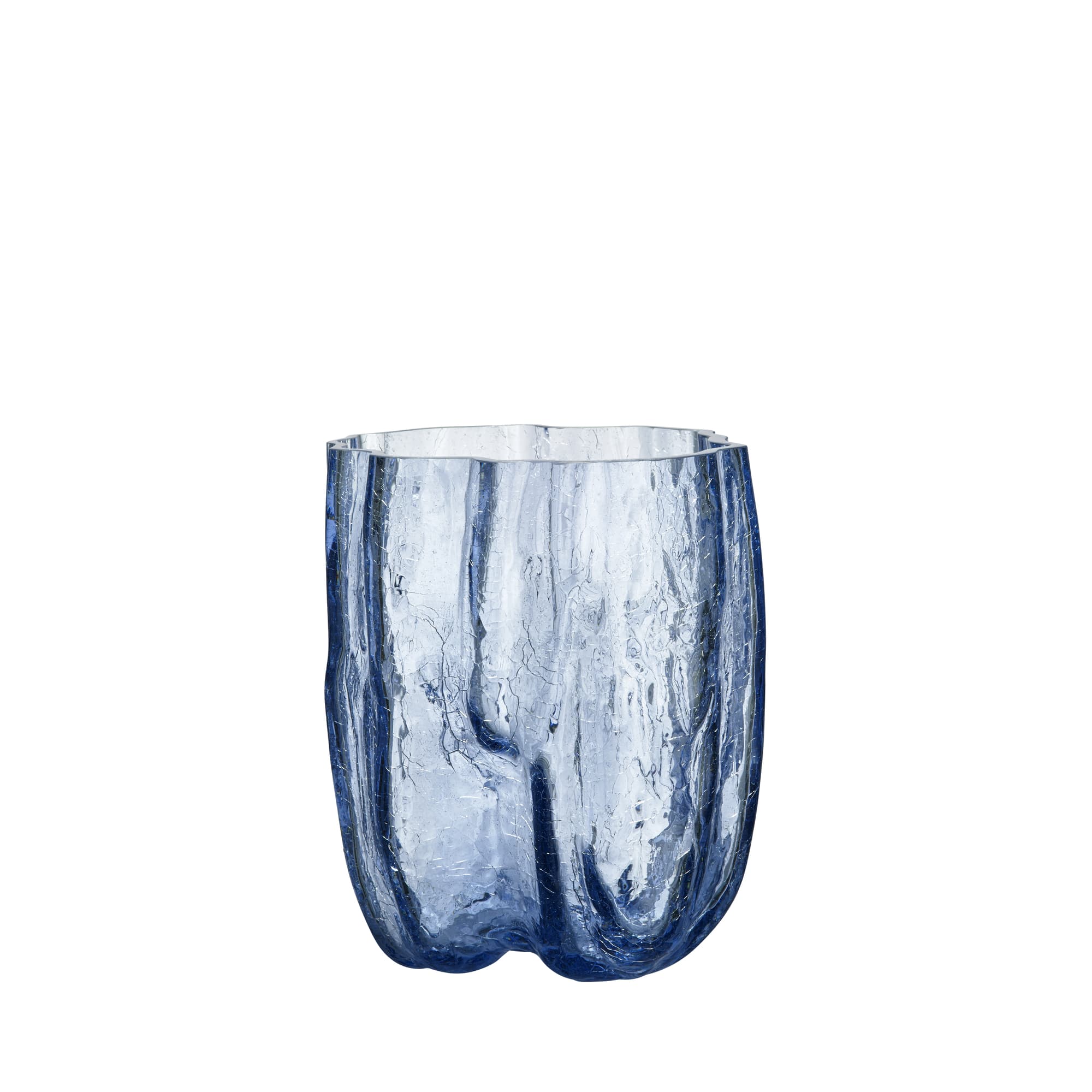 Crackle vase, sirkulert glass 270 mm
