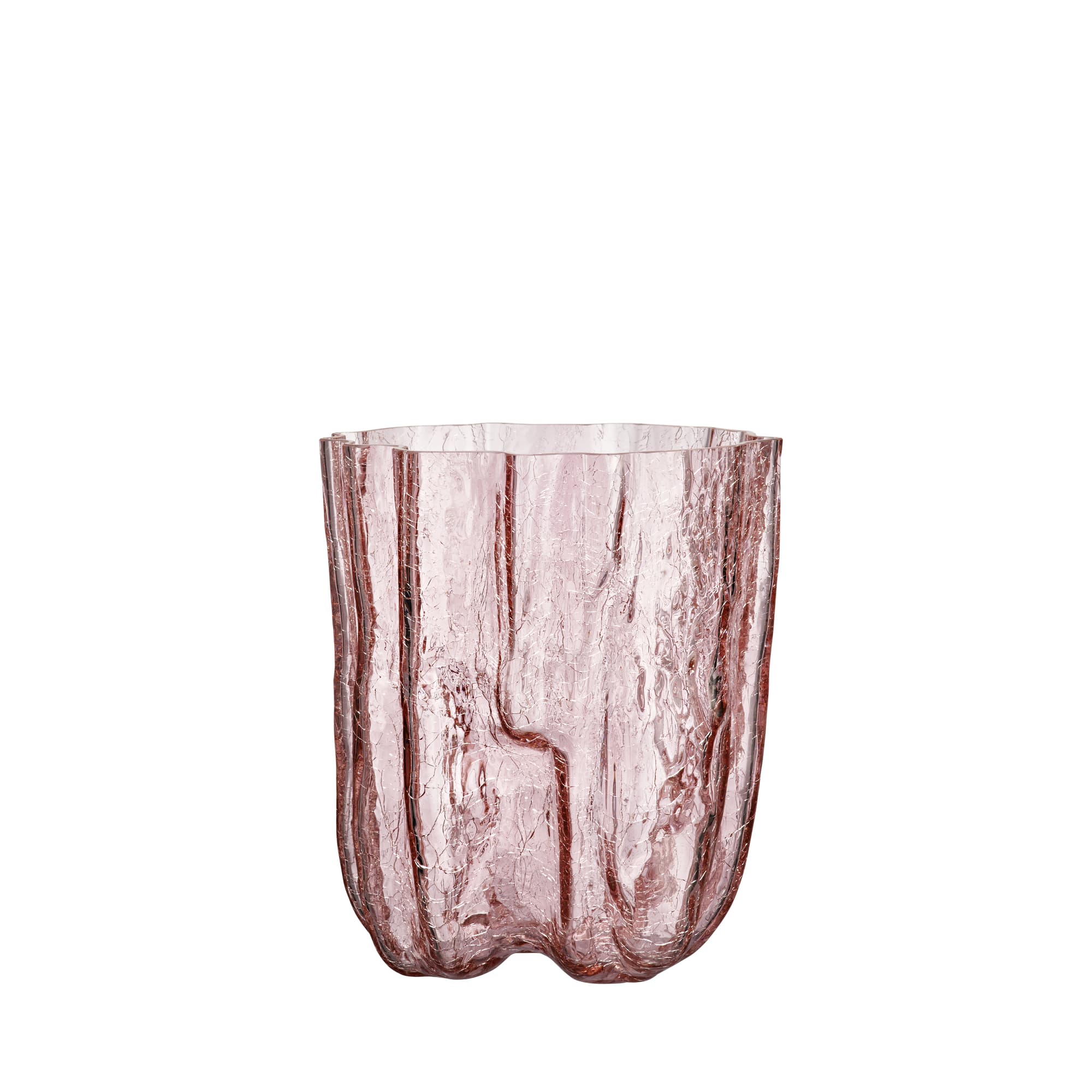 Crackle vase rosa h 270 mm