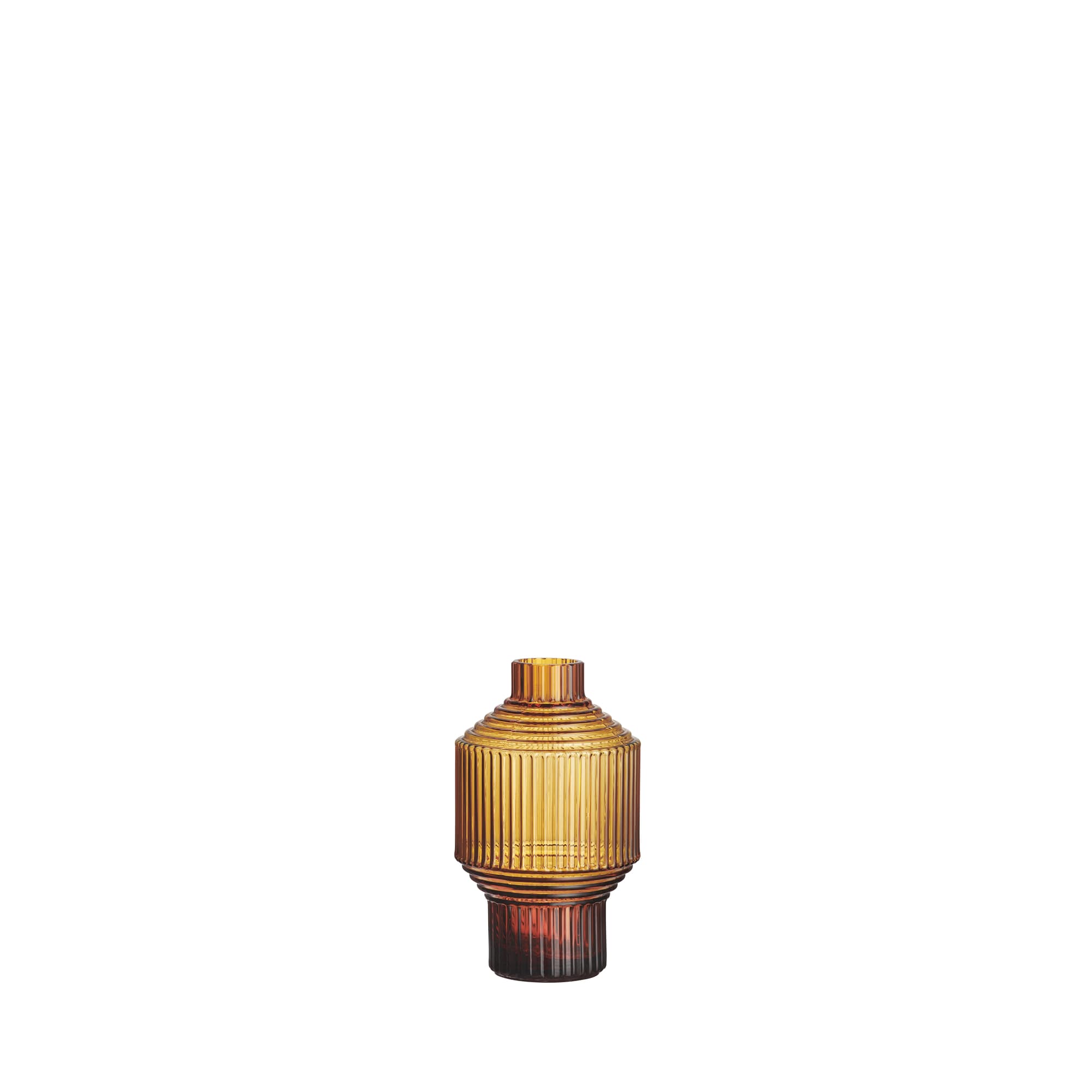 Pavilion vase mørk rav 134 mm