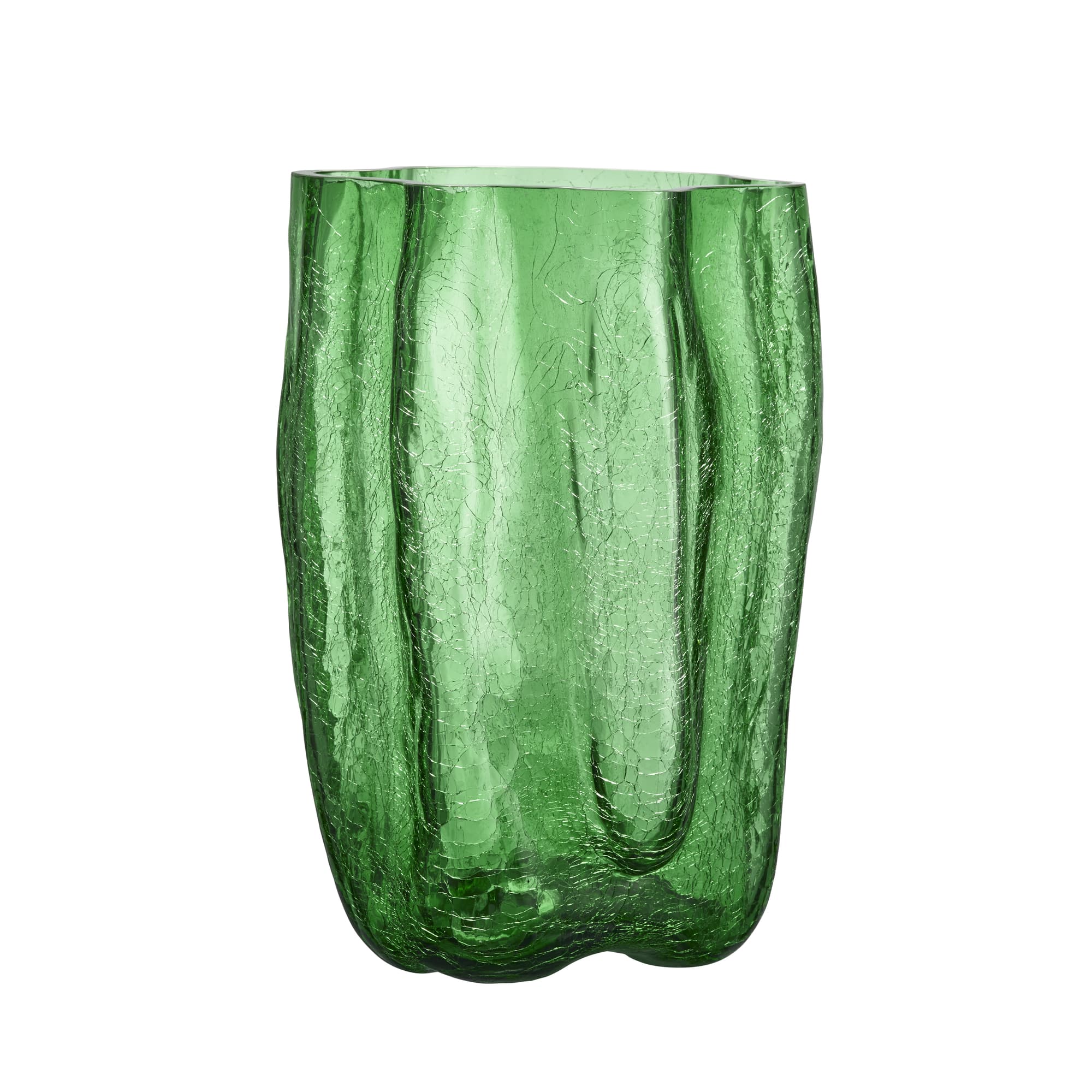 Crackle vase, grønn 370 mm