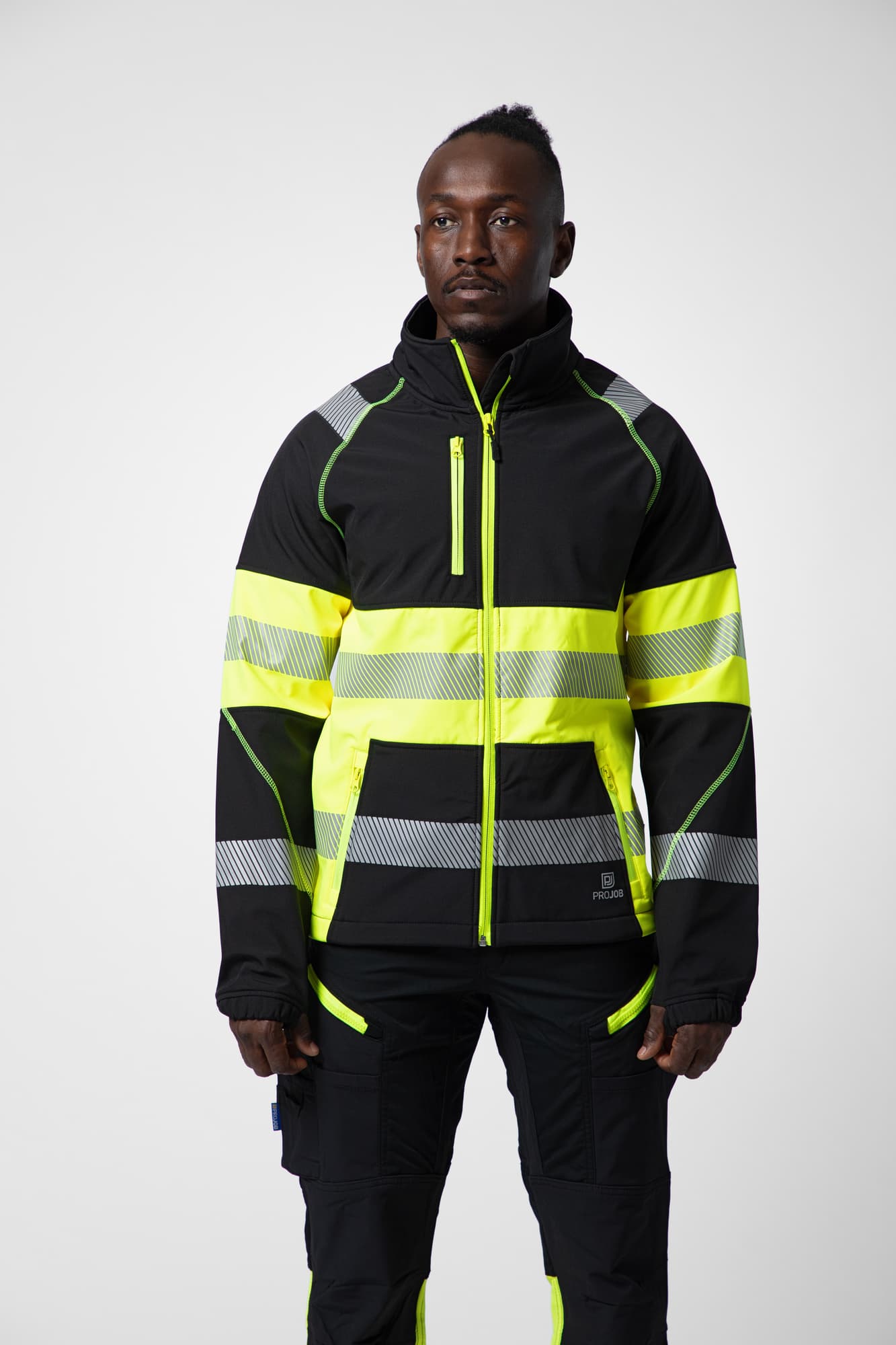 6443 Softshelljakke EN ISO 20471 Kl 1